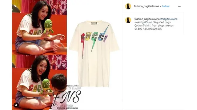 Terlihat Biasa, Harga 7 Kaos Nagita Slavina Ini Bikin Geleng kepala