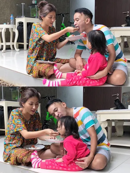 Mantan personel Cherrybelle itu menjalankan perannya sebagai ibu rumah tangga. Selain mengurus pekerjaannya, Wendah juga disibukan mengurus buah hati dan suami. (Instagram/sarwendah29)