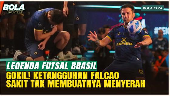 EKSKLUSIF! Momen Falcao Menahan Sakit di Lapangan, Sempat Terkapar namun Bangkit Lagi