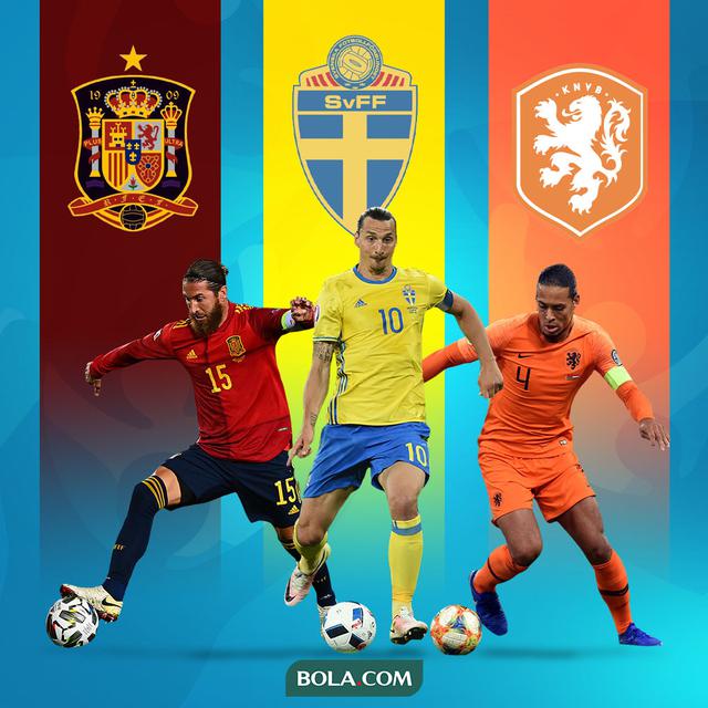 Piala Eropa - Sergio Ramos, Zlatan Ibrahimovic, Virgil van Dijk