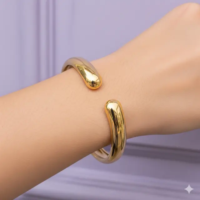 Gelang Emas Model Bangle Polos Elegan. Gemini