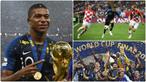 Performa apik Kylian Mbappe saat membawa Prancis juara di Piala Dunia 2018 usai mengalahkan Krosia 4-2 di partai Final. Saat itu, Mbbape menjadi pemain muda yang belum genap berusia 20 tahun. Berikut momen Mbbape saat bawa Prancis juara Piala Dunia 2018. (kolase foto AFP)