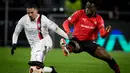 Kemenangan Rennes atas AC Milan di leg kedua play-off fase gugur, tidak menghalangi laju AC Milan ke 16 besar Liga Europa 2023/2024. (LOIC VENANCE/AFP)