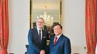 Transit di Praha Saat Terbang ke Rusia, Prabowo Terima Kunjungan PM Ceko Petr Fiala