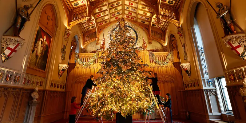 Pohon Natal di Windsor Castle