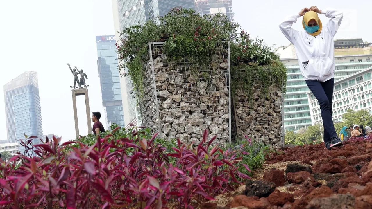 Saat CFD, Instalasi Gabion Jadi Sasaran Warga Berfoto