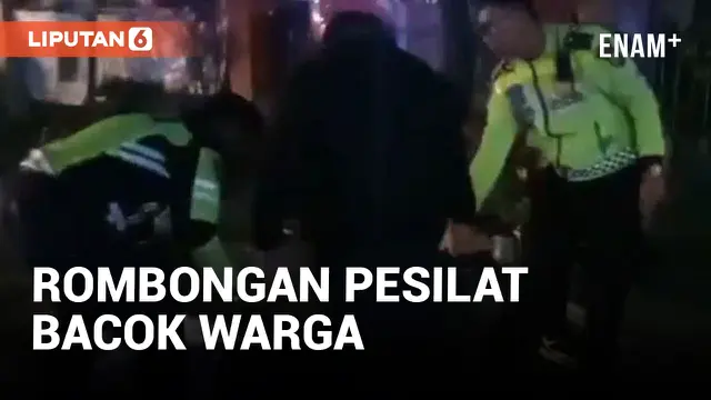 Rombongan Pesilat Bacok Warga Saat Konvoi di Lamongan