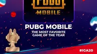 The Most Favorite Game Of The Year Indonesia Gaming Award 2020 jatuh kepada PUBG Mobile. (Dok. EXG Verse)