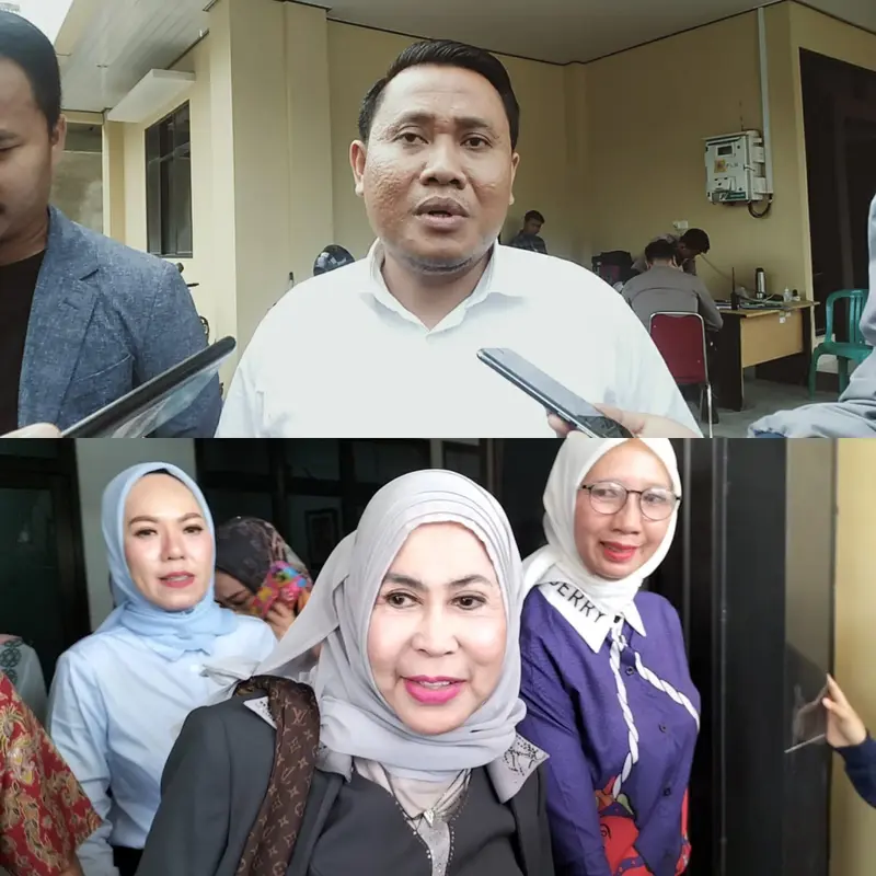 Dua caleg DPRD provinsi dan DPRD kota usai diperiksa Bawaslu Bandar Lampung terkait ratusan surat suara dicoblosi duluan. Foto : (Liputan6.com/Ardi)
