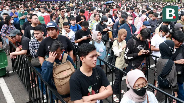 Foto: Tanpa Kehadiran La Pulga, Antusiasme Pejuang Tiket Pertandingan Timnas Indonesia Vs Argentina Tetap Ramai