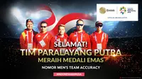 Selamat Emas Tim Paralayang Putra (Foto: Kemenpora /Grafis: Jimmy Sofian)