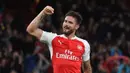 Bergabung sejak tahun 2012, Olivier Giroud telah mengoleksi beberapa gelar bergengsi bersama Arsenal. (EPA/Will Oliver)