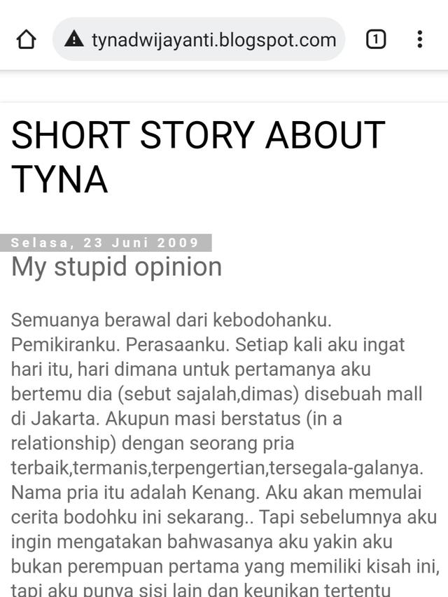 Unggahan Tyna Dwi Jayanti, diduga Tyna Kanna.