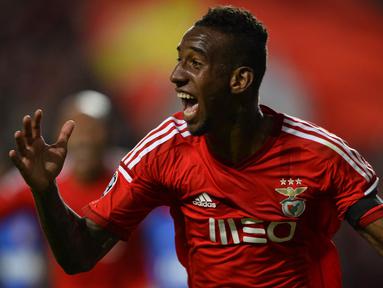 Anderson Talisca merupakan wonderkid dari  klub Portugal, Benfica, yang menjadi incaran dari Manchester United. (AFP/Miguel Riopa)
