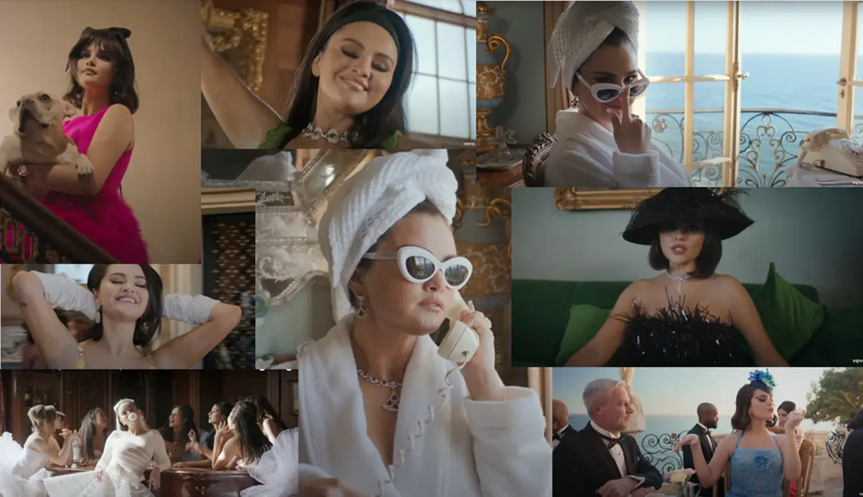 Selena Gomez dalam video musik barunya “Love On” tampil mewah dengan beberapa perhiasan dari  BVLGARI. [BVLGARI]