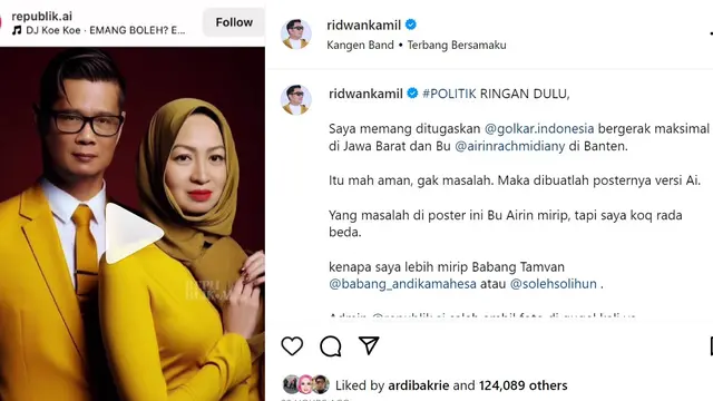 Ridwan Kamil Potret Mirip Andika Mahesa