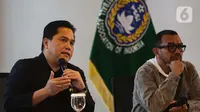 Dalam keterangannya, Erick Thohir menjelaskan bahwa PSSI secara resmi menunjuk Jordi Cruyff sebagai technical advisor atau penasihat teknik Timnas Indonesia. (Liputan6.com/Angga Yuniar