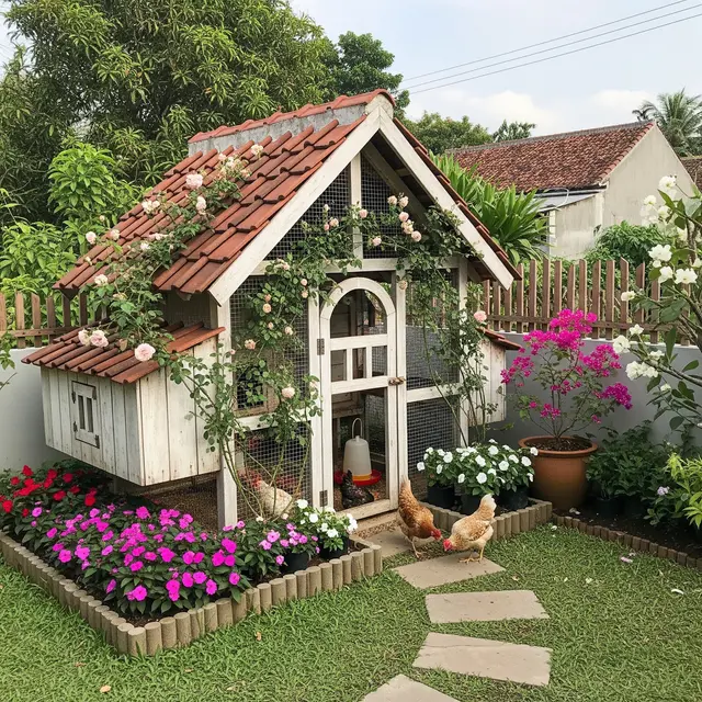 9 Desain Kandang Ayam Estetik Menyatu dengan Taman Rumah, Harmoni Fungsional dan Keindahan