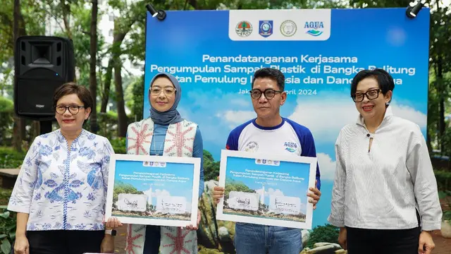 AQUA melakukan kerja sama Program Peningkatan Pengumpulan Sampah Plastik di Provinsi Bangka Belitung dengan Ikatan Pemulung Indonesia (IPI).