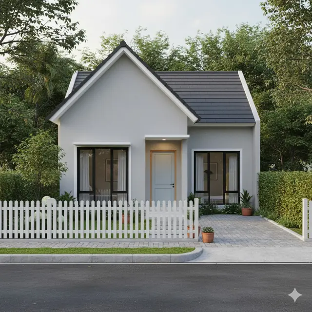 7 Model Rumah Mungil Bergaya Mewah dengan Pagar Kayu Klasik, Perpaduan Estetika dan Fungsionalitas