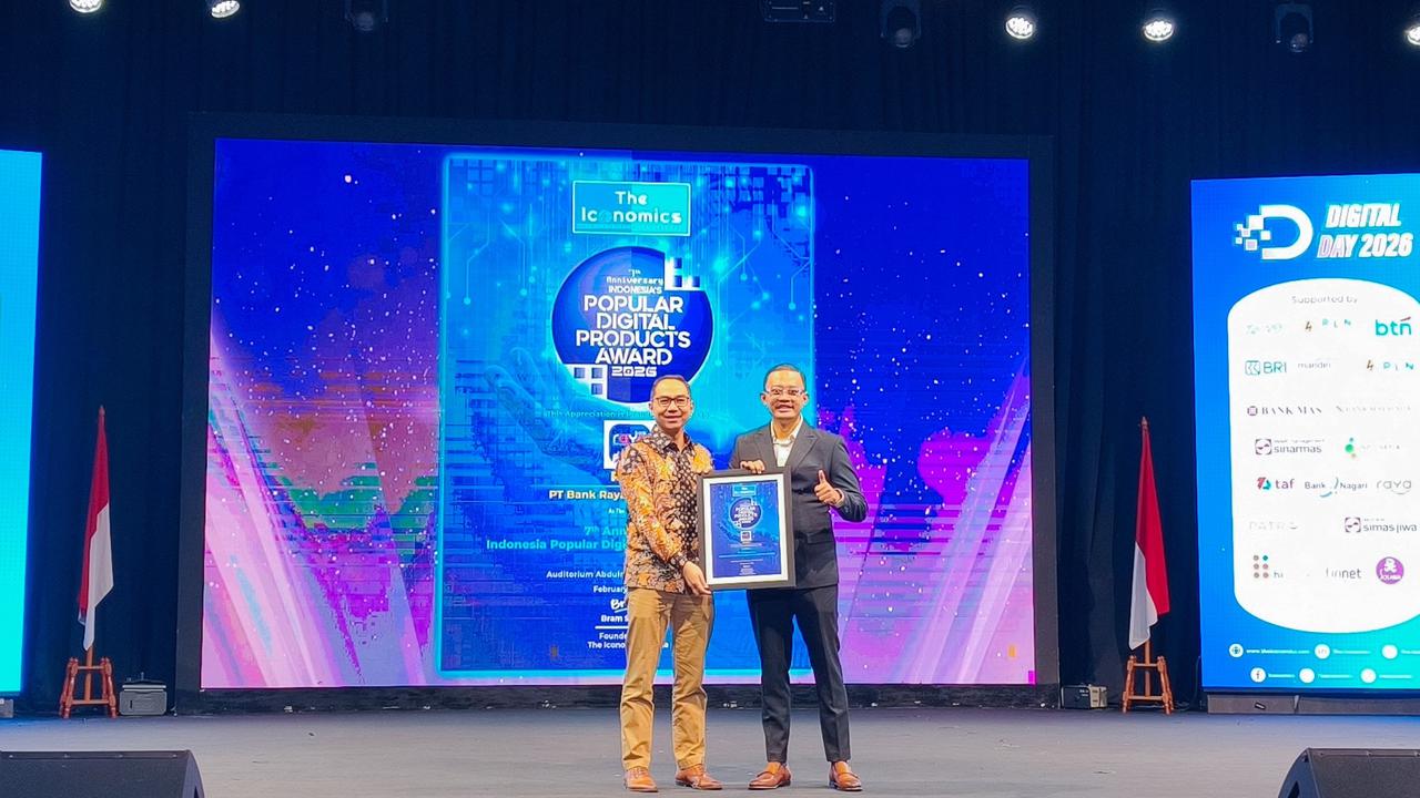 Bank Raya Raih Penghargaan Indonesia Popular Digital Product Awards 2026, Bukti Inovasi Layanan Perbankan Digital