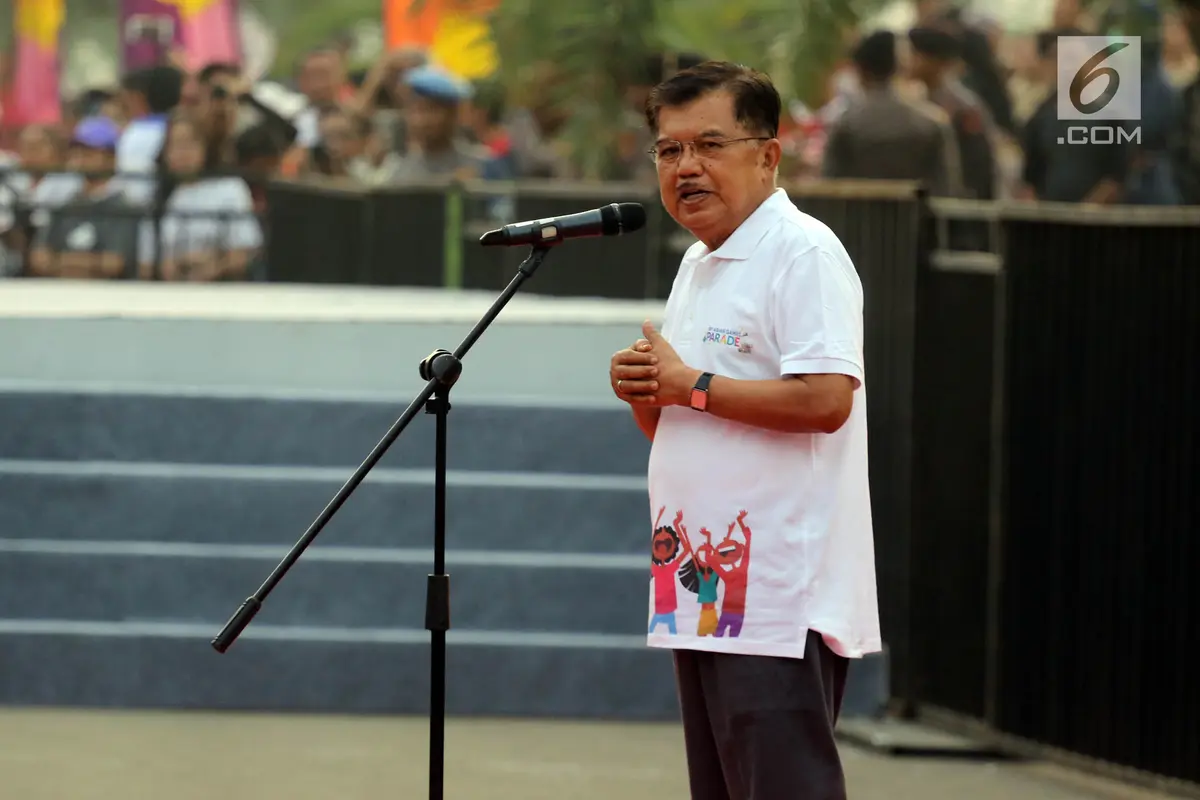 Wakil Presiden Jusuf Kalla Lepas Parade Asian Games 2018