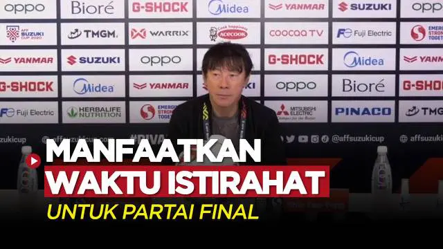 VIDEO: Usai Tumbangkan Singapura, Shin Tae-yong Manfaatkan Waktu Istirahat untuk Partai Final Piala AFF 2020