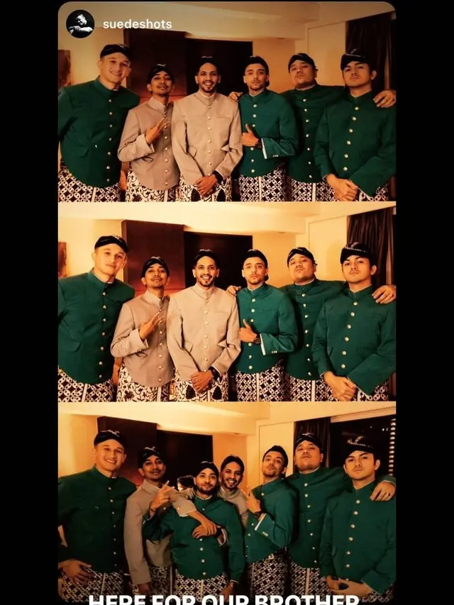 Pernikahan Dofa Alkatiri dengan Tengku Najwa Adnan putri Enny Beatrice, ada Rizky Nazar dan Refal Hady jadi Pagar Bagus (Foto: instagram aryavasco/refalhady)