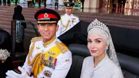 Pangeran Abdul Mateen dan Anisha Rosnah resmi menikah. (dok. Instagram @tmski/https://www.instagram.com/p/C2FWz3Mvh5e/?img_index=1/Dinny Mutiah)