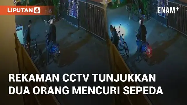 VIDEO: Detik-detik Rekaman CCTV Tunjukkan Dua Orang Mencuri Sepeda di Indramayu