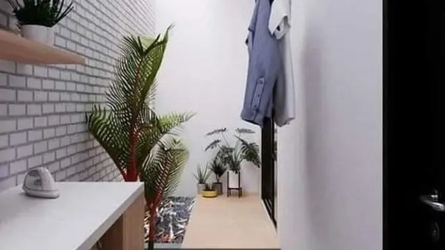 Ruang Cuci Jemur Minimalis di Halaman Belakang