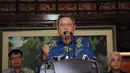 Presiden Susilo Bambang Yudhoyono menerima kunjungan delegasi Koalisi Merah Putih di Puri Cikeas, Bogor, (2/9/2014). (Liputan6.com/Helmi Fithriansyah)