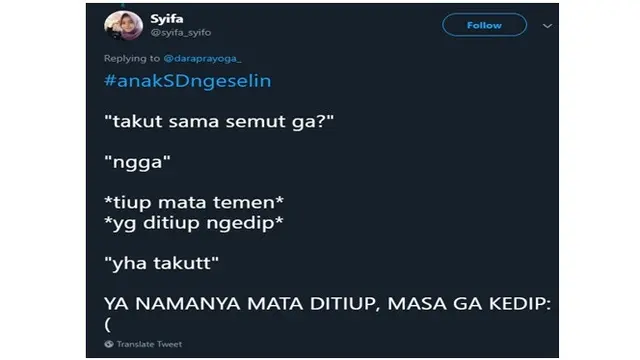Tingkah Ngeselin saat Kecil