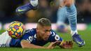 Everton kembali tersungkur di Liga Inggris saat menjamu Manchester City di Goodison Park, Minggu (27/02/2022) dini hari WIB. (AFP/Oli Scarff)