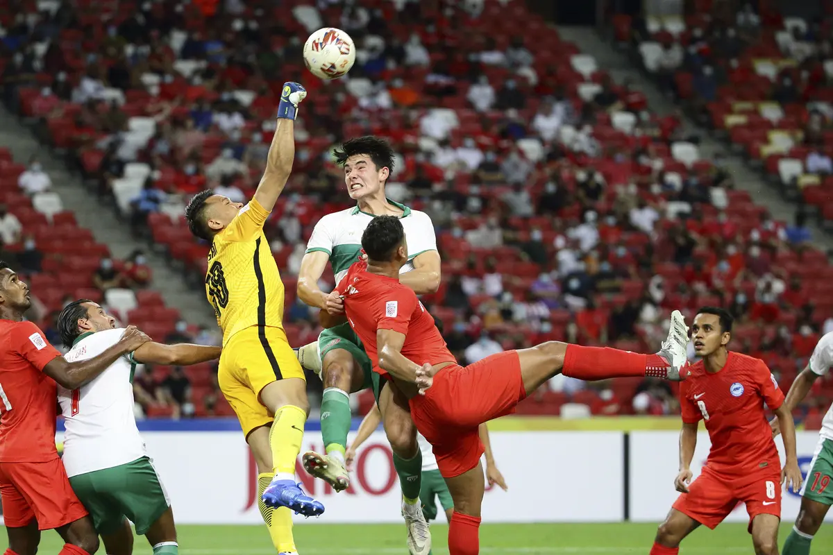 FOTO: Leg Pertama Semifinal AFF 2020, Indonesia Bermain Imbang Lawan Singapura