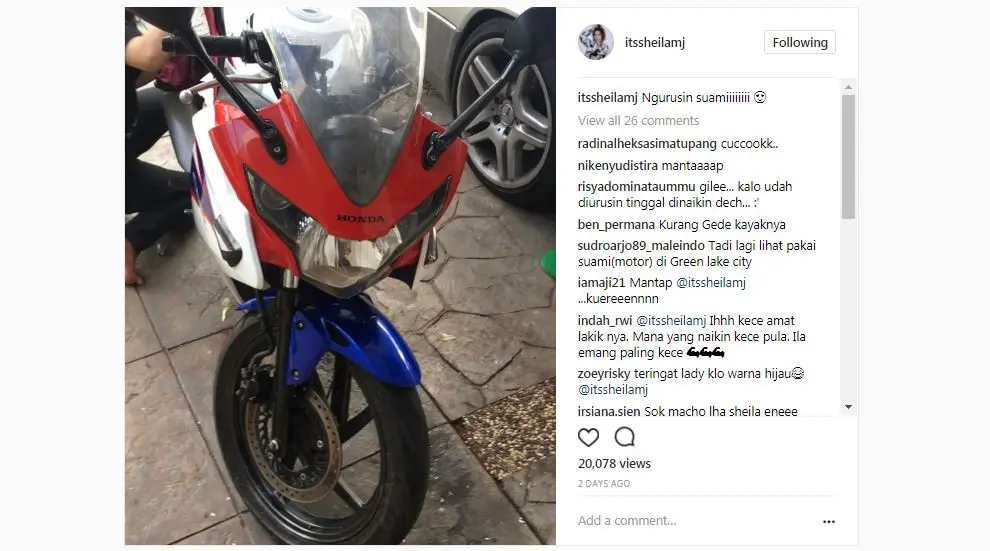 Sheila Marcia punya 'suami' baru [foto: instagram]