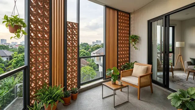 Ide Roster untuk Balkon Rumah/AI Generated