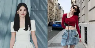 Ada begitu banyak ide styling rok dari artis Korea. Mulai tampil manis ala Song Hye Kyo hingga rebel ala Han So Hee [@kyo1122 @xeesoxee]