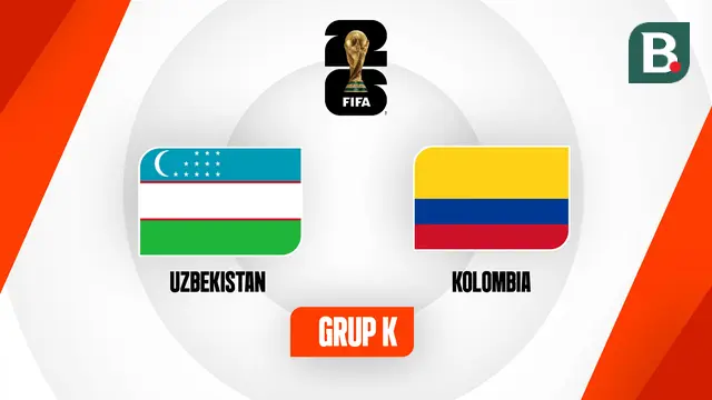 Piala Dunia 2026, Uzbekistan Vs Kolombia
