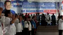 Suasana upacara dalam rangka peringatan Hari Sumpah Pemuda yang diikuti kader Partai Demokrat Provinsi DKI Jakarta serta beberapa ormas kepemudaan di Tugu Proklamasi, Jakarta, Rabu (28/10). (Liputan6.com/Johan Tallo)