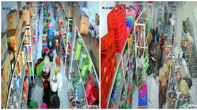 Niat Parkir Motor, Ibu-Ibu Malah Terobos Toko Perabotan Sampai Jatuh Ini Viral