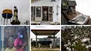 Foto kombinasi pada 28 September 2020 memperlihatkan sisa-sisa perkebunan kapas yang berdiri di sana, di tengah-tengah Jefferson County, adalah bangunan rapuh yang tersembunyi di antara tumbuhan lebat.