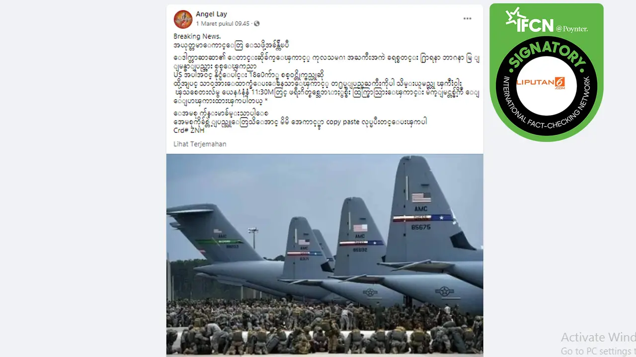 Klaim PBB utus tentara AS menyerang Myanmar