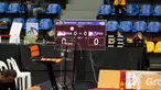 Papan skor Timnas Sepak Takraw Putri Indonesia dan Filipina yang belum berubah pada SEA Games 2017 di Titiwangsa Indoor Stadium Kuala Lumpur, Malaysia, Selasa (21/8). (Bola.com/Liputan6/Faizal Fanani)