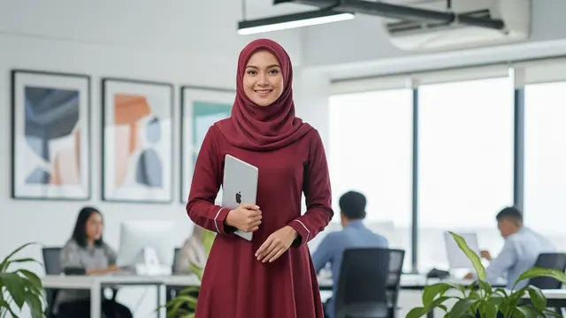 Model Baju Gamis Kerja Wanita Modis