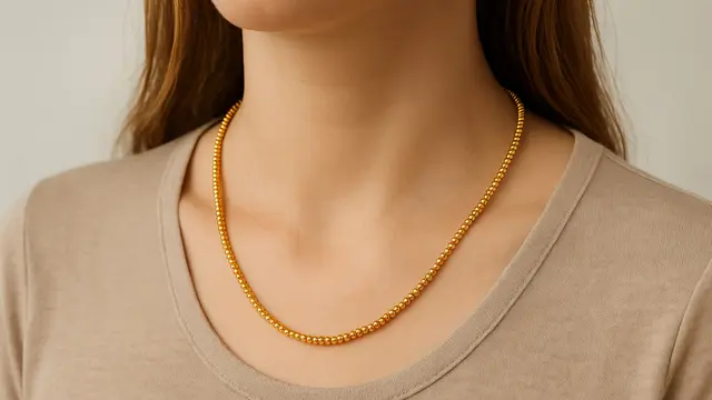 Model Kalung Emas Biji Lada Terbaru/Ilustrasi gambar oleh AI