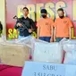 Sabu dan pil ekstasi dari Pekanbaru yang gagal beredar di Jawa Tengah dan Jawa Timur setelah pengirim melalui kargo Bandara Pekanbaru gagal. (Liputan6.com/M Syukur)