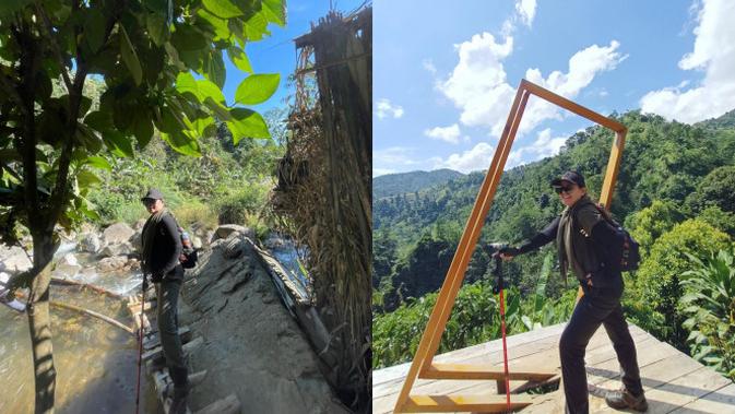 7 Momen Sarita Abdul Mukti Trekking di Sentul, Sempat ...