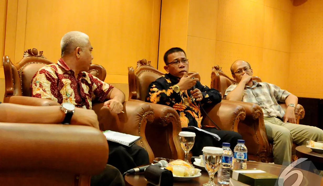 Suasana diskusi "Hukuman Mati dan Penegakan HAM" di Gedung MPR RI, Jakarta, Senin (15/12/2014). (Liputan6.com/Andrian M Tunay)