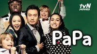 Film Korea Papa (2012) yang dibintangi oleh Park Yong Woo dapat disaksikan melalui aplikasi Vidio. (Dok. TvN)